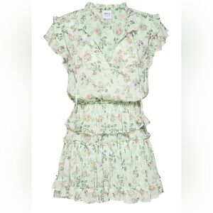 MISA Los Angeles Lilian mini dress in sage botanical mix